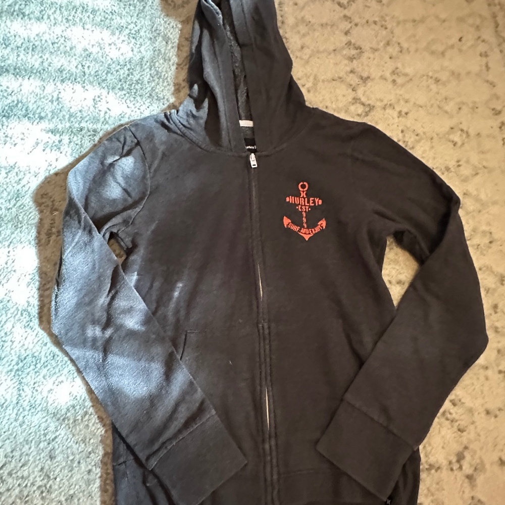 Gray Hurley Zip up Sweatshirt